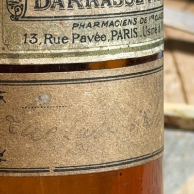 Sodium tartrate - Soda lye - Antique pharmacy bottle - Apothecary