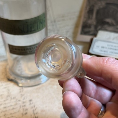 Iode Bi-Sublimé - Bocal ancien de pharmacie en verre soufflé - XIXème siècle
