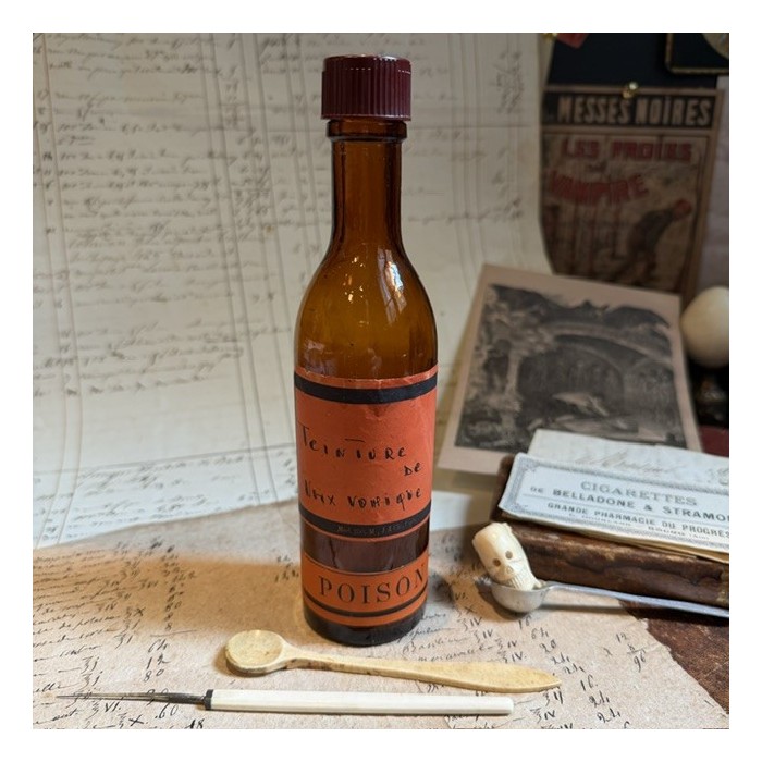Nux Vomica Tincture – Strychnine - POISON cabinet - Antique pharmacy bottle