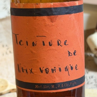 Nux Vomica Tincture – Strychnine - POISON cabinet - Antique pharmacy bottle