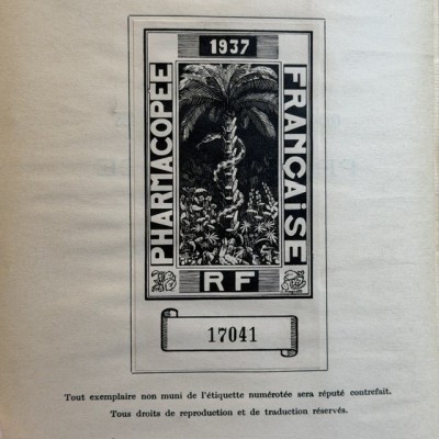 Codex de 1937 - Pharmacopée - Livre ancien - Apothicaire - Pharmacie