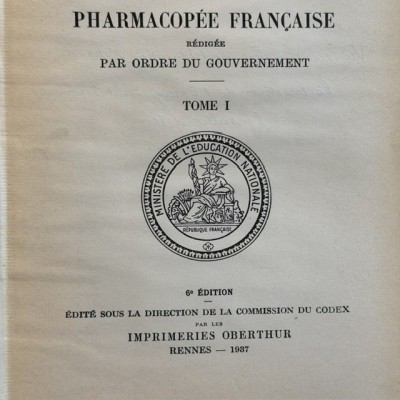 1937 Codex - French Pharmacopoeia - Antique book - Apothecary - Pharmacy