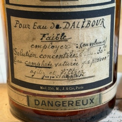 Eau de Dalibour - Dangerous - Antique pharmacy bottle - Apothecary