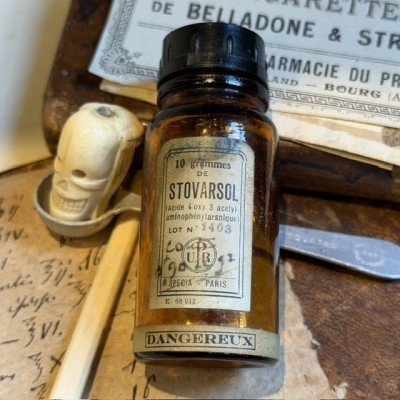 Stovarsol - Arsenic - Syphilis - Poison - Flacon ancien de pharmacie