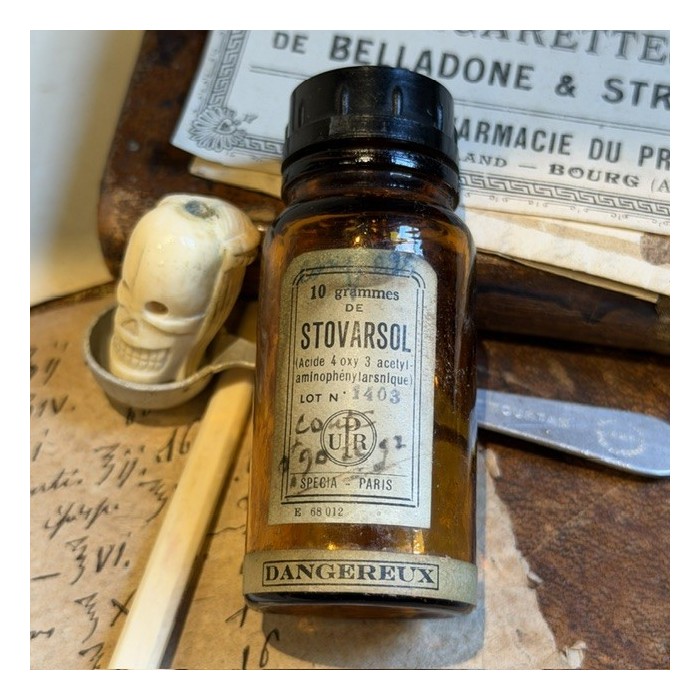 Stovarsol - Arsenic - Syphilis - Poison - Flacon ancien de pharmacie