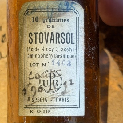 Stovarsol - Arsenic - Syphilis - Poison - Flacon ancien de pharmacie