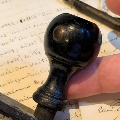 Antique manual pharmacy stamp - BERTHIER Pharmacy