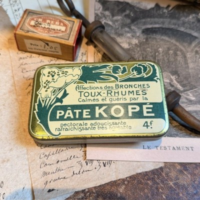 Kopé Opium Paste for Coughs - Vintage tin medicine box - Pharmacy - Apothecary