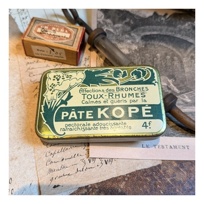 Kopé Opium Paste for Coughs - Vintage tin medicine box - Pharmacy - Apothecary