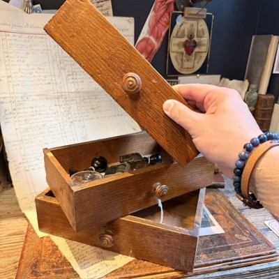 The Apothecary’s Little Drawer - Antique wooden apothecary’s drawer –