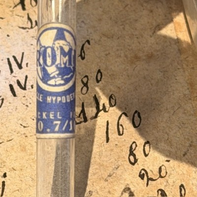 Glass needle tube - EMPTY