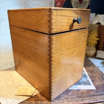 Oak desk card index cabinet - Antique pharmacy cabinet - 1910/1930