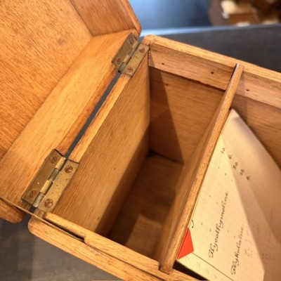 Oak desk card index cabinet - Antique pharmacy cabinet - 1910/1930