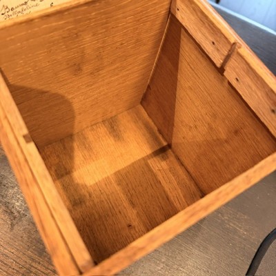 Boîte à fiches de bureau en chêne - Meuble de Métier de pharmacie 1910/1930