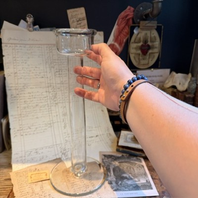 Éprouvette à cuvette pour uréomètrie à mercure - 1900 - Pharmacie - Apothicaire