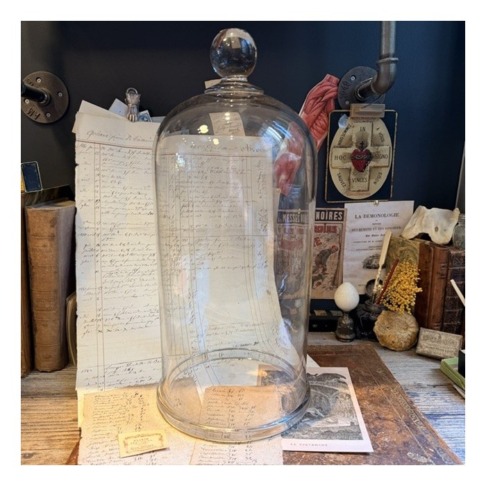 Protective laboratory bell jar - Blown glass - 1900 - Pharmacy - Apothecary