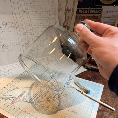 Protective laboratory bell jar - Blown glass - 1900 - Pharmacy - Apothecary