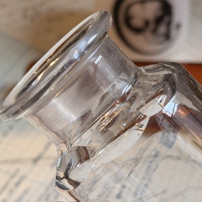 Exhibition jar - Pharmacy crystal vase - Herbalist - Apothecary - 19th