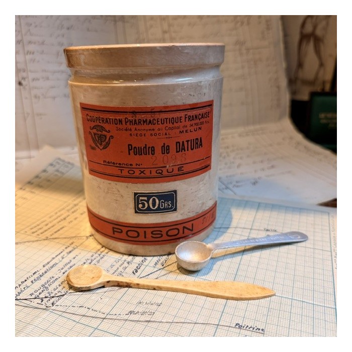 Poudre de Datura - Poison - Flacon ancien de pharmacie