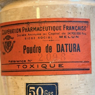 Datura powder  - POISON cabinet - Antique pharmacy bottle