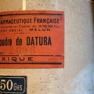Poudre de Datura - Poison - Flacon ancien de pharmacie