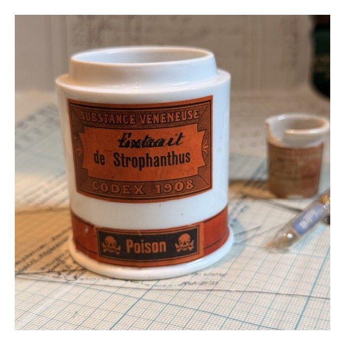 Strophanthus extract - Codex 1908 - POISON cabinet - Antique pharmacy pot