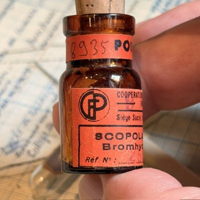 Scopolamine Bromhydrate - Sérum de vérité - Poison - Flacon ancien de pharmacie