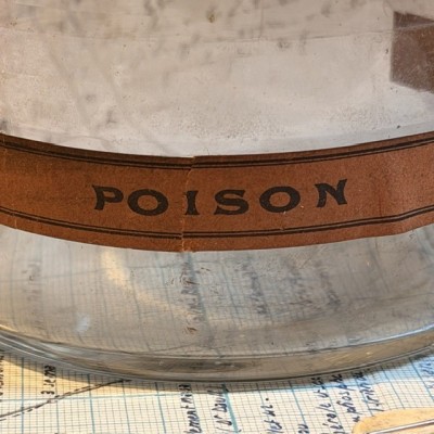 Jusquiame en feuilles - POISON - Bocal ancien de pharmacie-Apothicaire