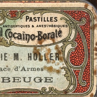 Box of Cocaine - Menthol Borate Cocaine Lozenges - 1900/1910 - Art Nouveau