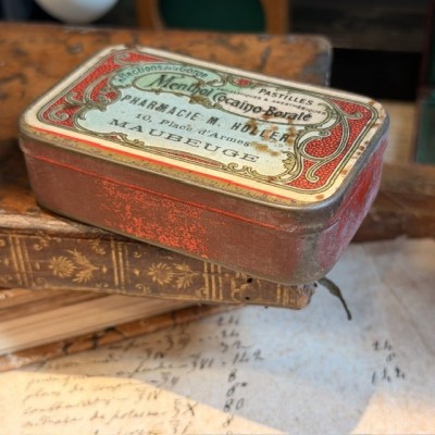 Box of Cocaine - Menthol Borate Cocaine Lozenges - 1900/1910 - Art Nouveau