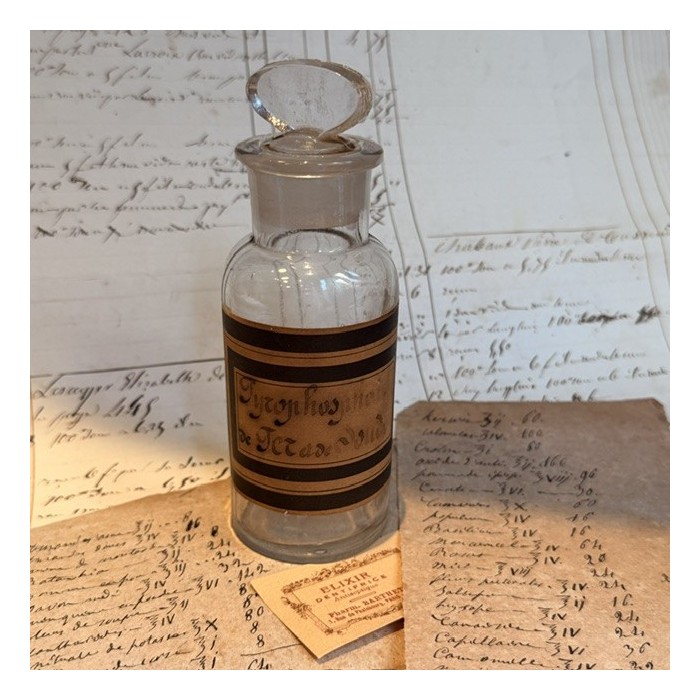 Iron & Soda Pyrophosphate - Antique pharmacy bottle - Apothecary