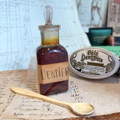 Toothpaste elixir - Antique pharmacy bottle - Apothecary