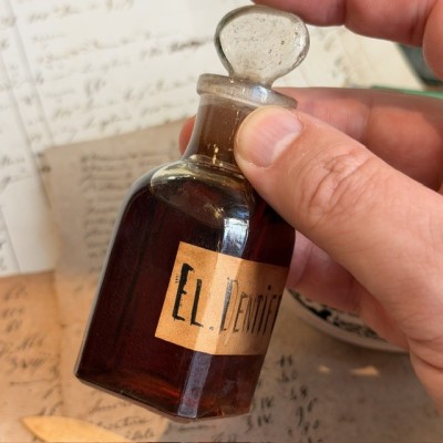 Toothpaste elixir - Antique pharmacy bottle - Apothecary