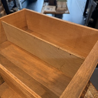 Antique wooden pharmacy drawer with 6 compartments - Curiosity shelf display