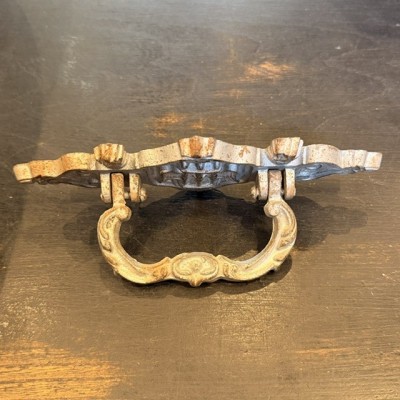 Antique Coffin handle - Winged hourglass circa 1900