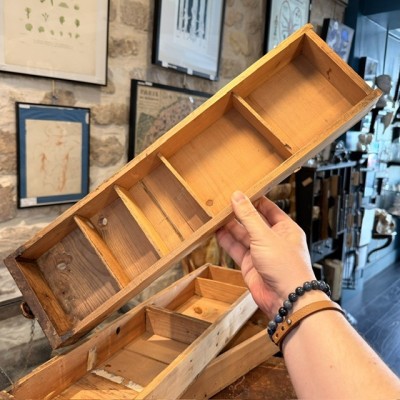 The apothecary’s Drawer - Size L - Antique wooden apothecary’s drawer