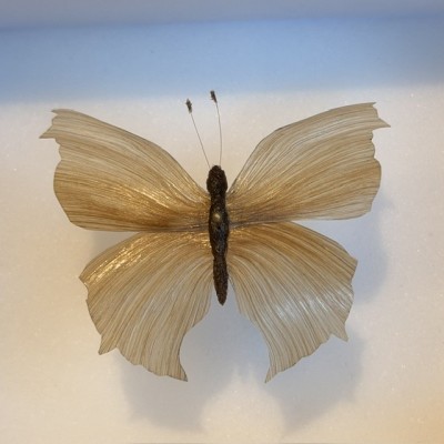 Butterfly in BLOND hair - Hair work in the style of the 19th century