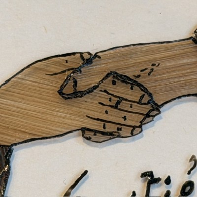 Hair tattoo - Hair reproduction of a soldier’s tattoo from the 19th century