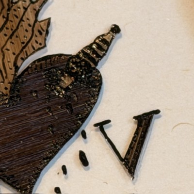 Hair tattoo - Hair reproduction of a prisoner’s tattoo from the 19th century