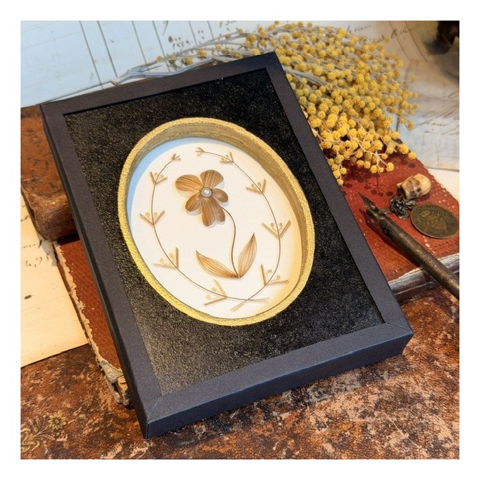 Heartsease flower in hair - Victorian Souvenir in hair- Mourning memory