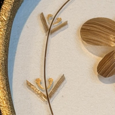 Fleur de pensée en cheveux - Souvenir à la manière victorienne du XIXème siècle