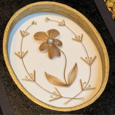 Heartsease flower in hair - Victorian Souvenir in hair- Mourning memory