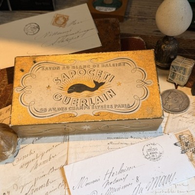 Soap box - SAPOCETI GUERLAIN - Whale white soap - 1920/1930 - Art Deco