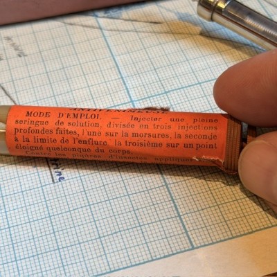 Healing snake bites - First aid kit from Michel LEGROS Pharmacy 1900
