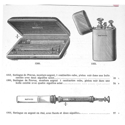 Medical pouch COLLIN with Pravaz syringe - 1895/1910 - Morphine kit