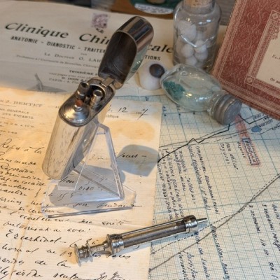 Medical pouch COLLIN with Pravaz syringe - 1895/1910 - Morphine kit