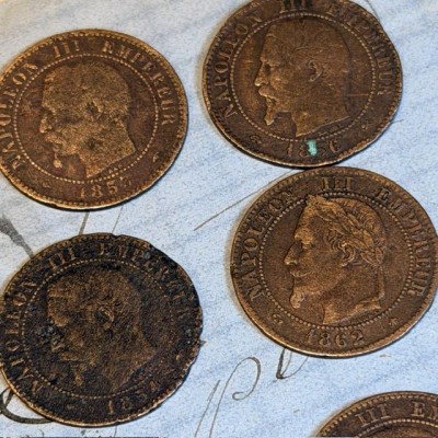 Pièce de Monnaie Empereur Napoléon III - Second Empire - 2 centimes