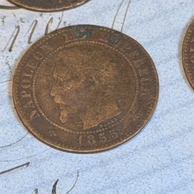 Pièce de Monnaie Empereur Napoléon III - Second Empire - 2 centimes