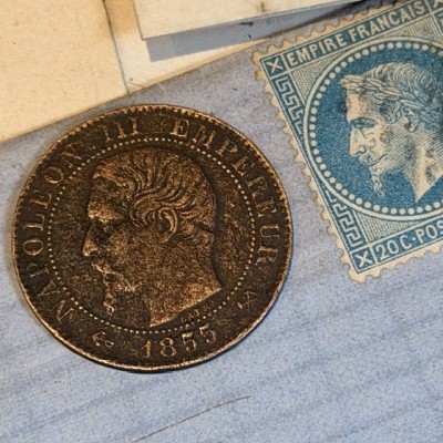 Pièce de Monnaie Empereur Napoléon III - Second Empire - 5 centimes