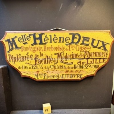 Pharmacy and Herbalist painted wooden trade sign - 1890-1920